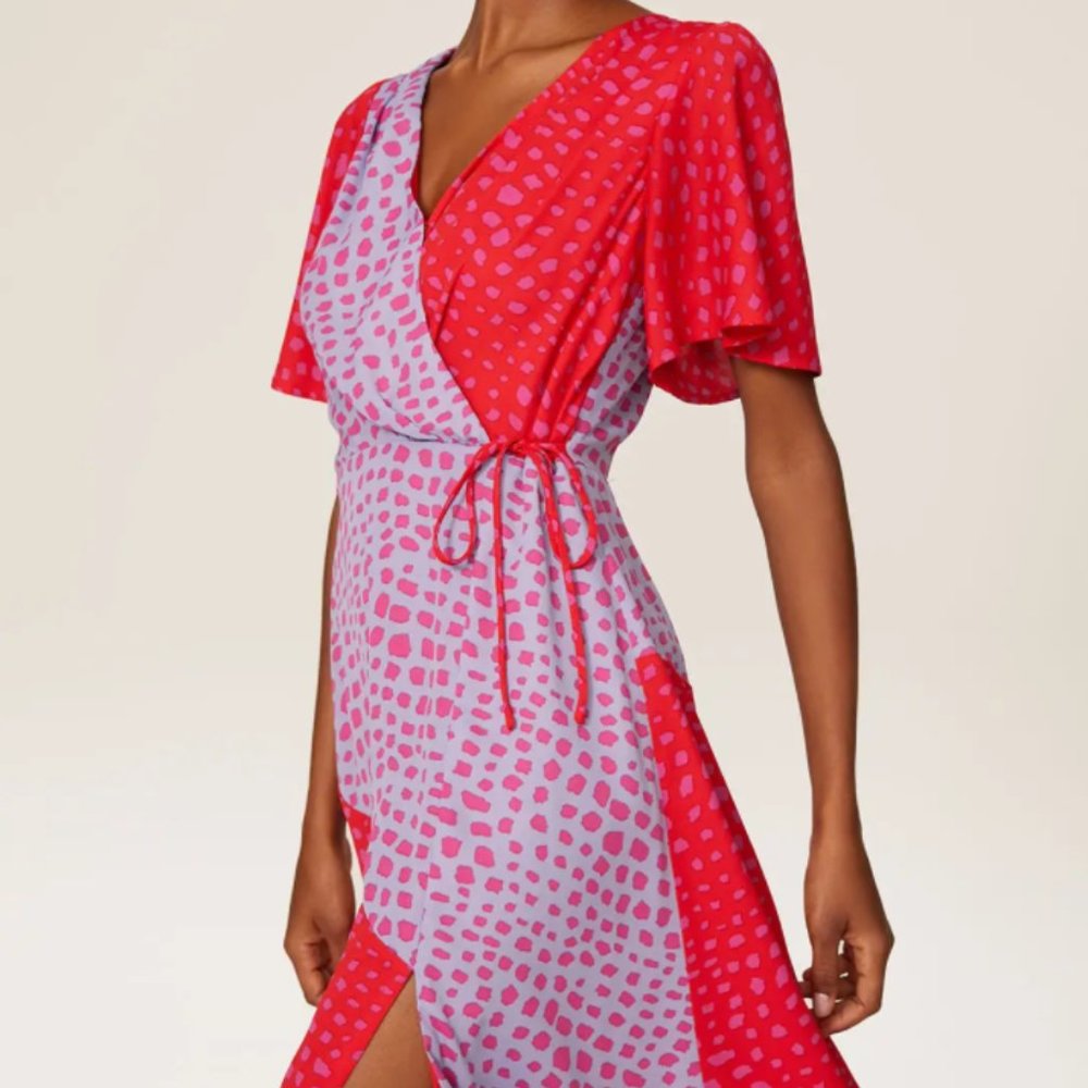 Adelyn Rae Colorblock Lorna Wrap Dress